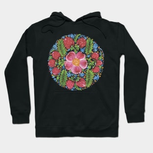 Petrykivka painting flowers composition Hoodie